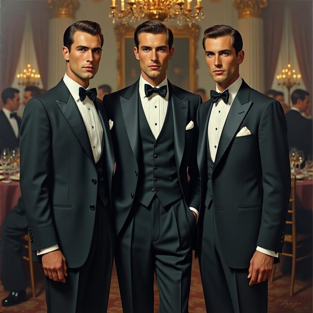 1950s Gala: Elegant Men in Evening Wear