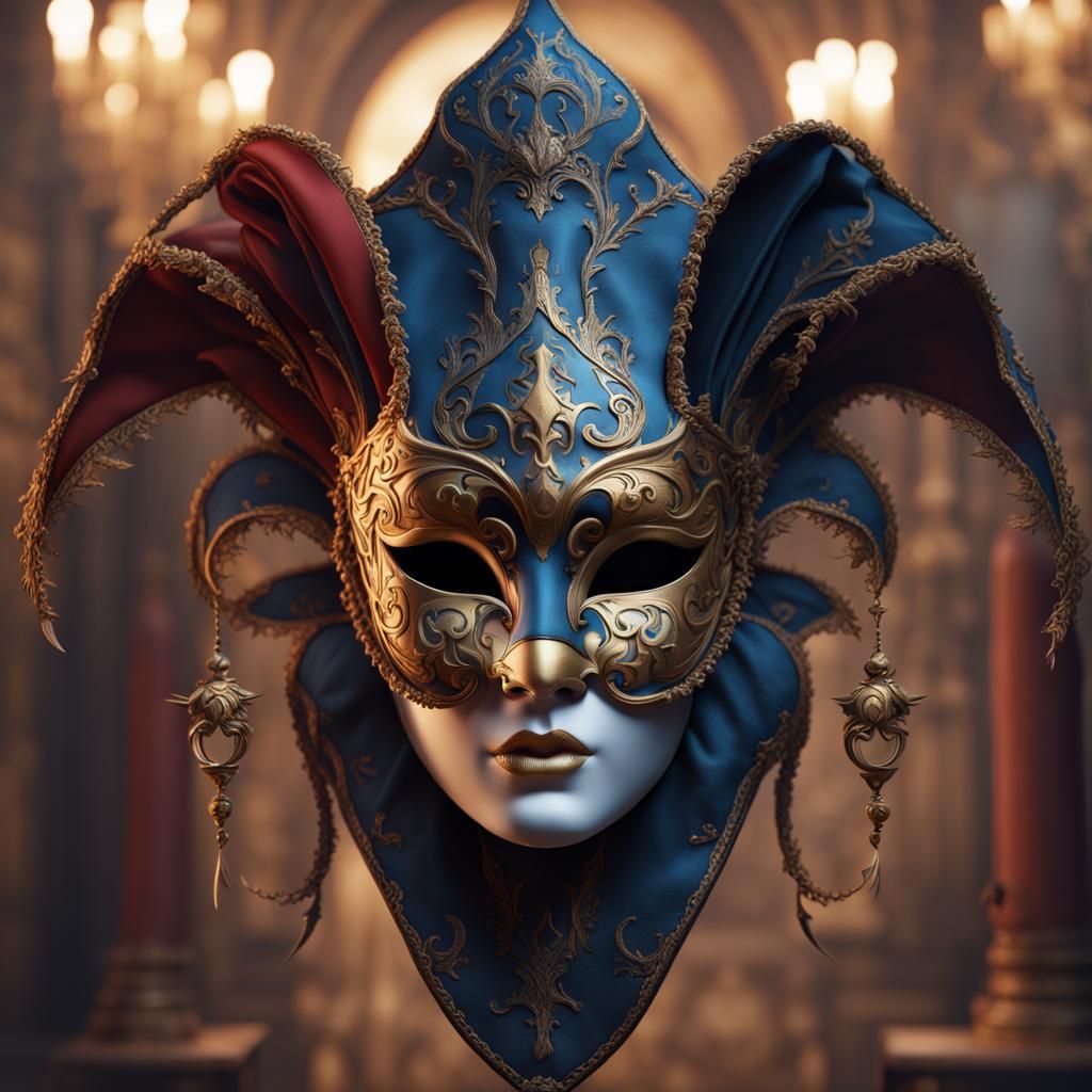 Detailed Venetian Mask Concept Art