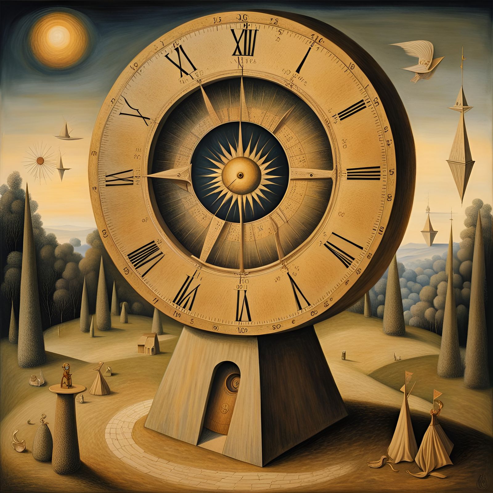 Sundial I (Homage to surrealist artist Remedios Varo)