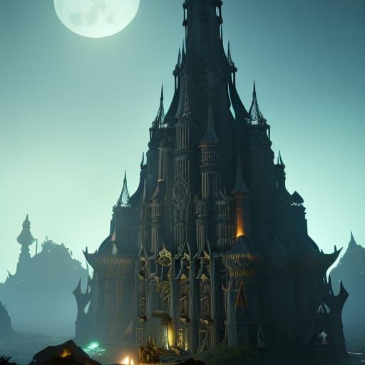 Fantasy Queen on the Moon in 8k