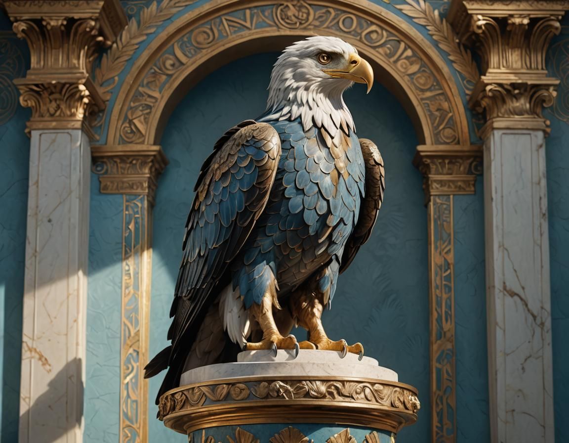 Majestic Roman Eagle Concept Art in 8k