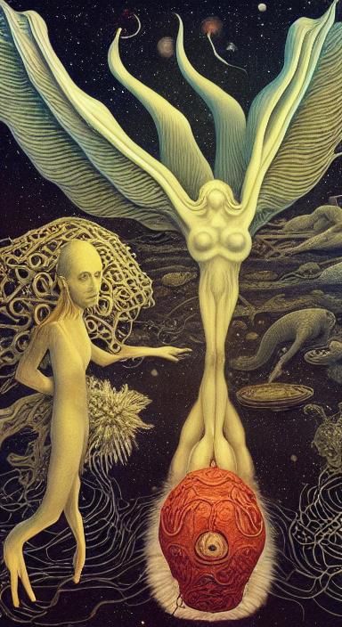 Surreal Space Walker in Fairytale Style