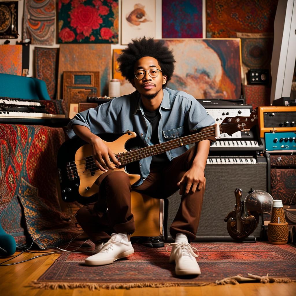 Portrait of a Young Graphic Designer in Art Studio