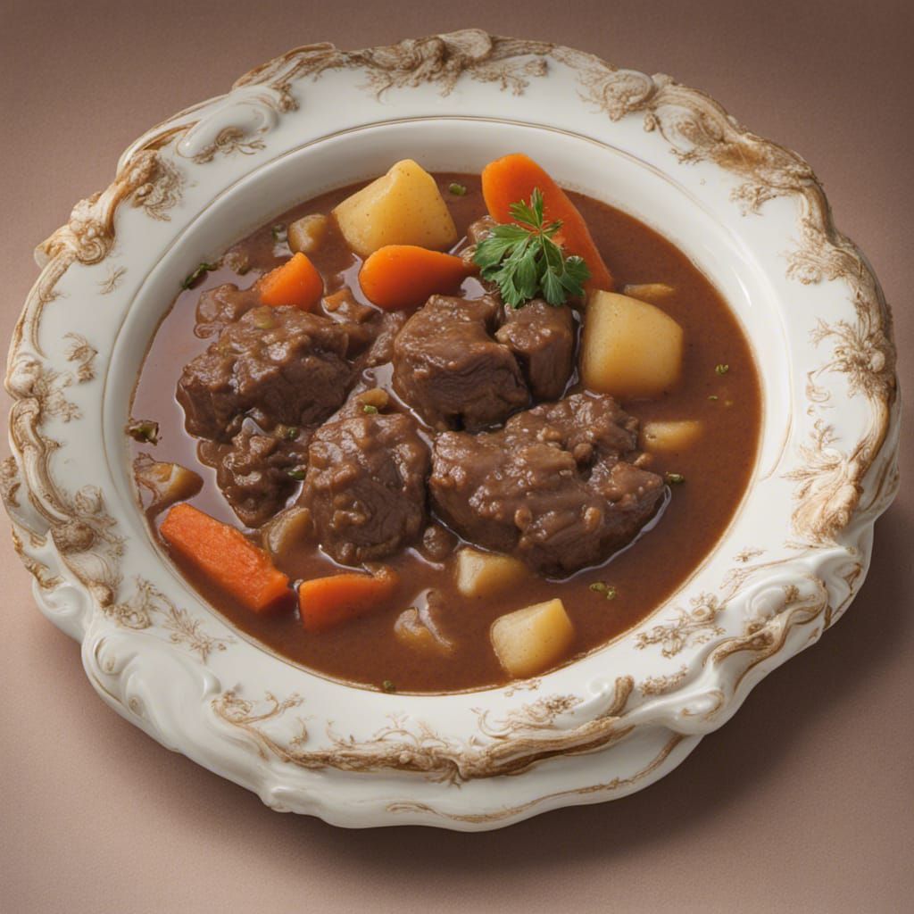 Rococo Style Beef Stew Digital Art