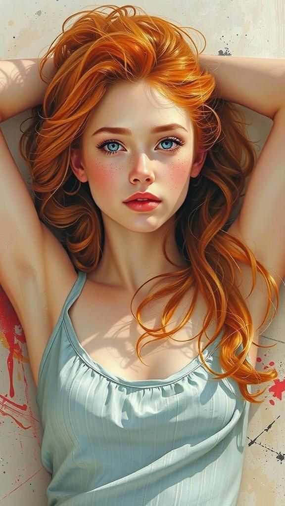 Hyperrealistic Portrait of Woman with Sapphire Eyes