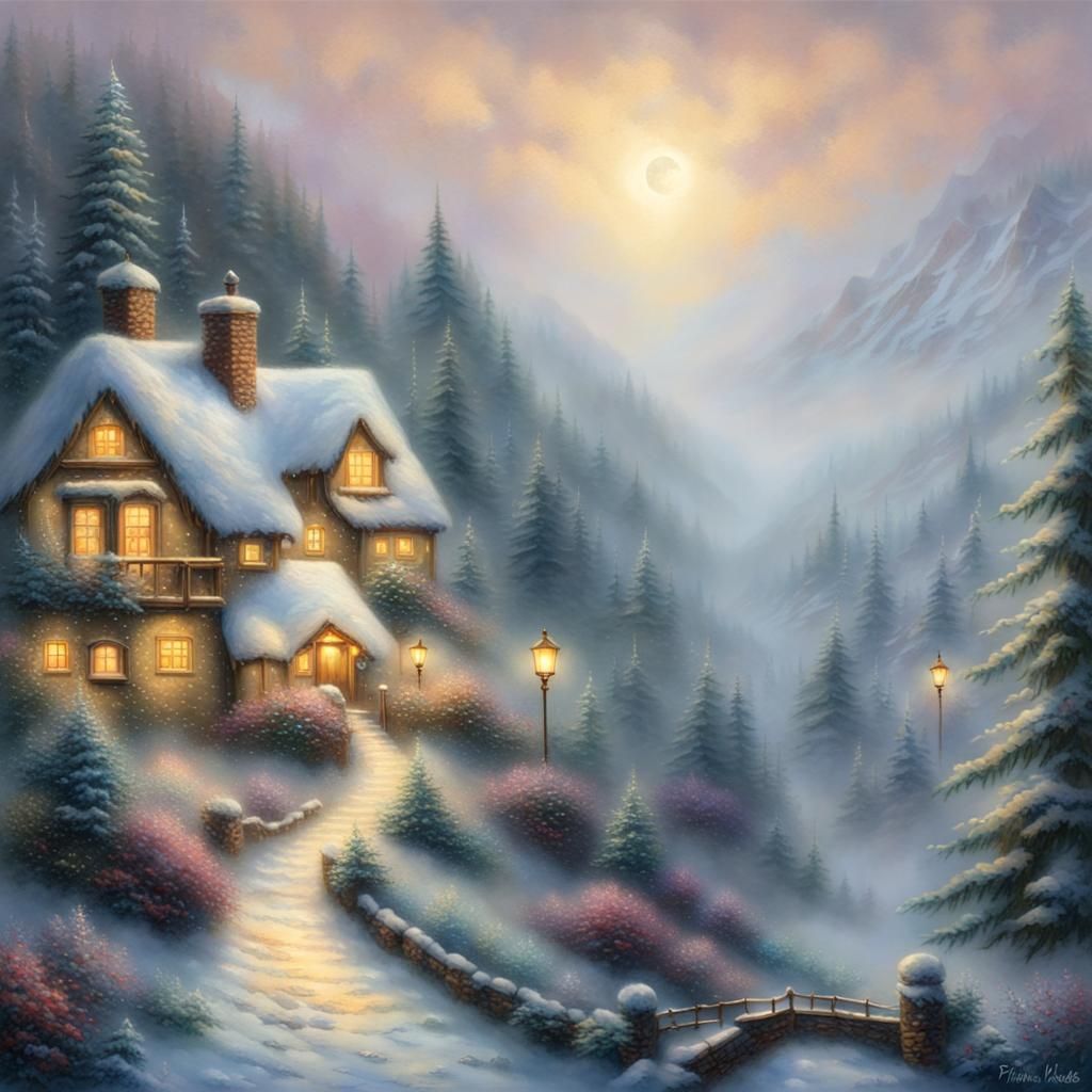 Ethereal Christmas Tree in Fantasy Style