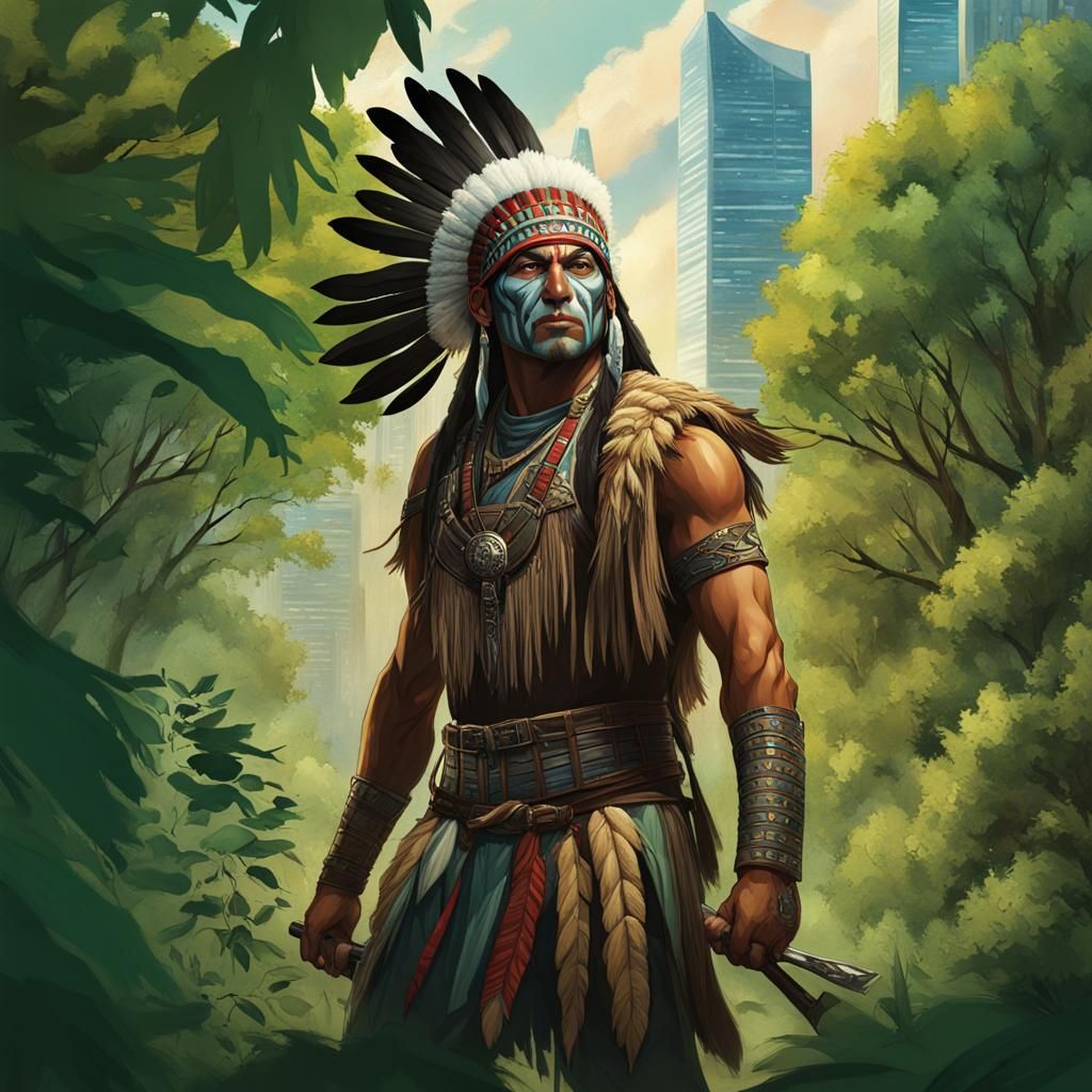 Native American Warrior Reveals Modern City