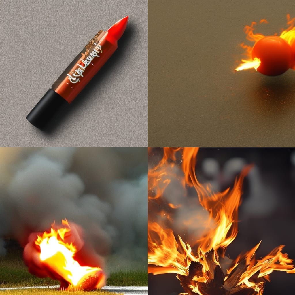 Fiery Orb Generated by AI