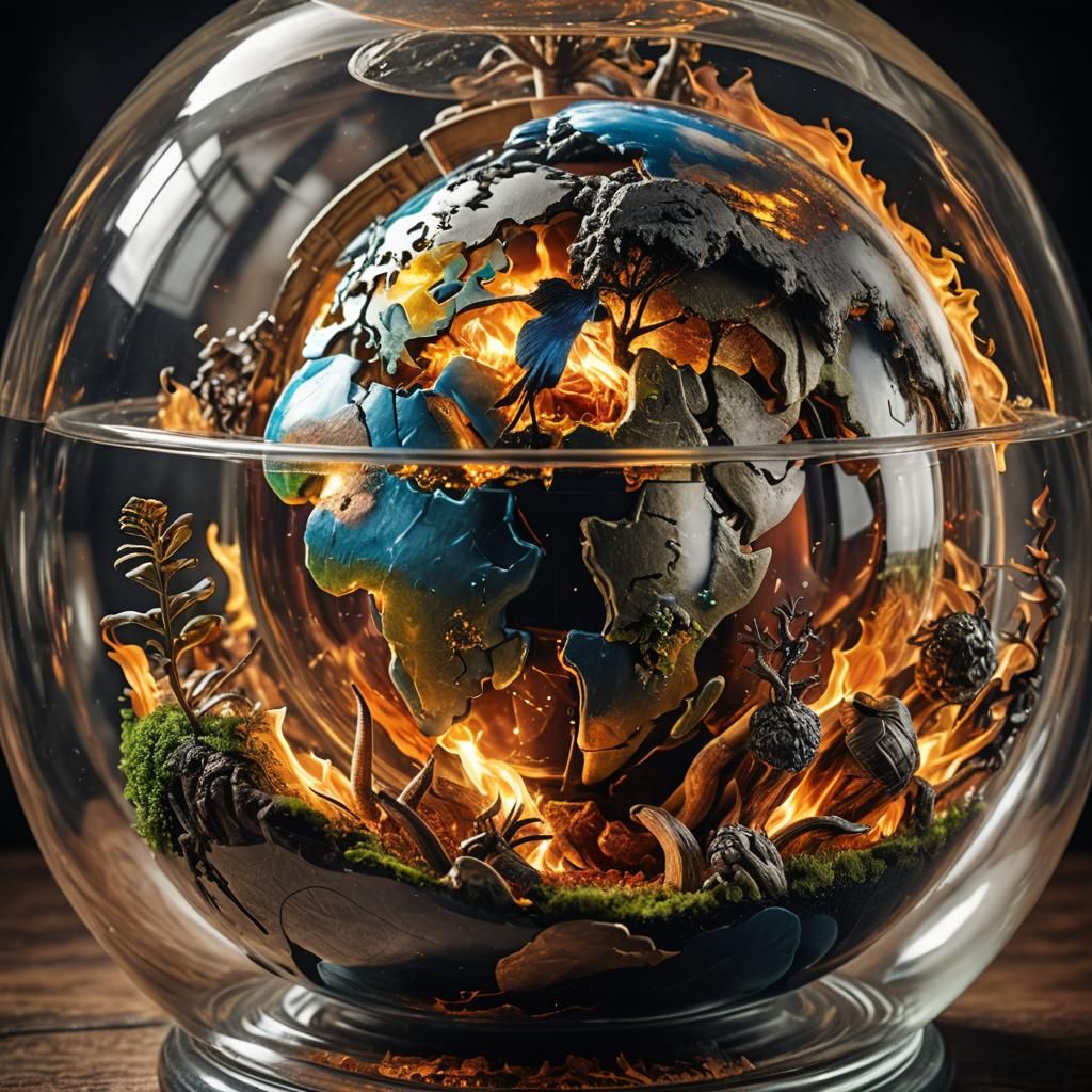 Elements of Earth, Wind, and Fire in Globe