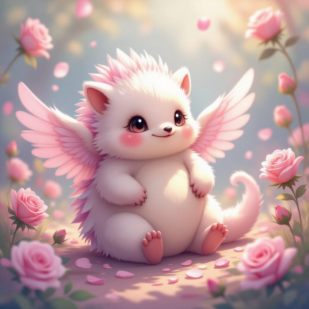 Angel Echidna in Pastel Colors, Pokémon Art Style