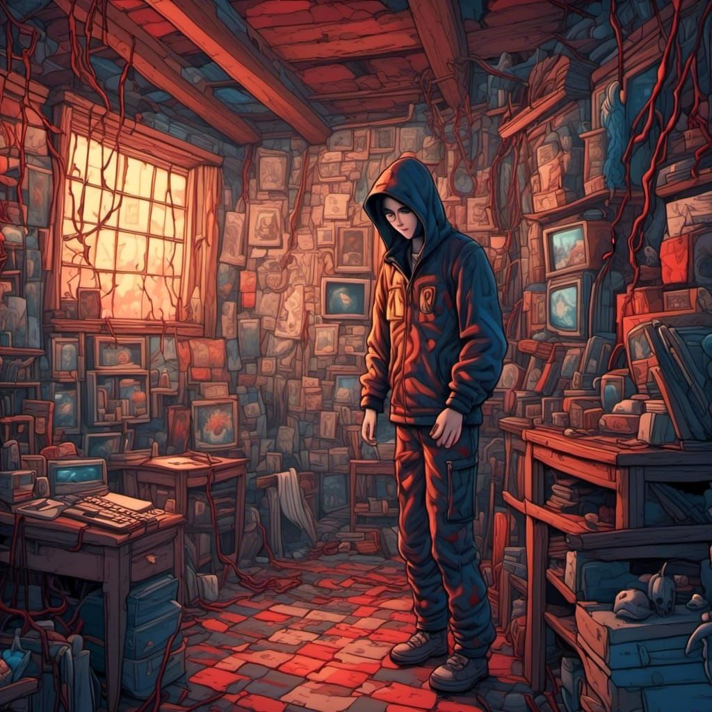 Surreal Horror Cartoon Digital Art