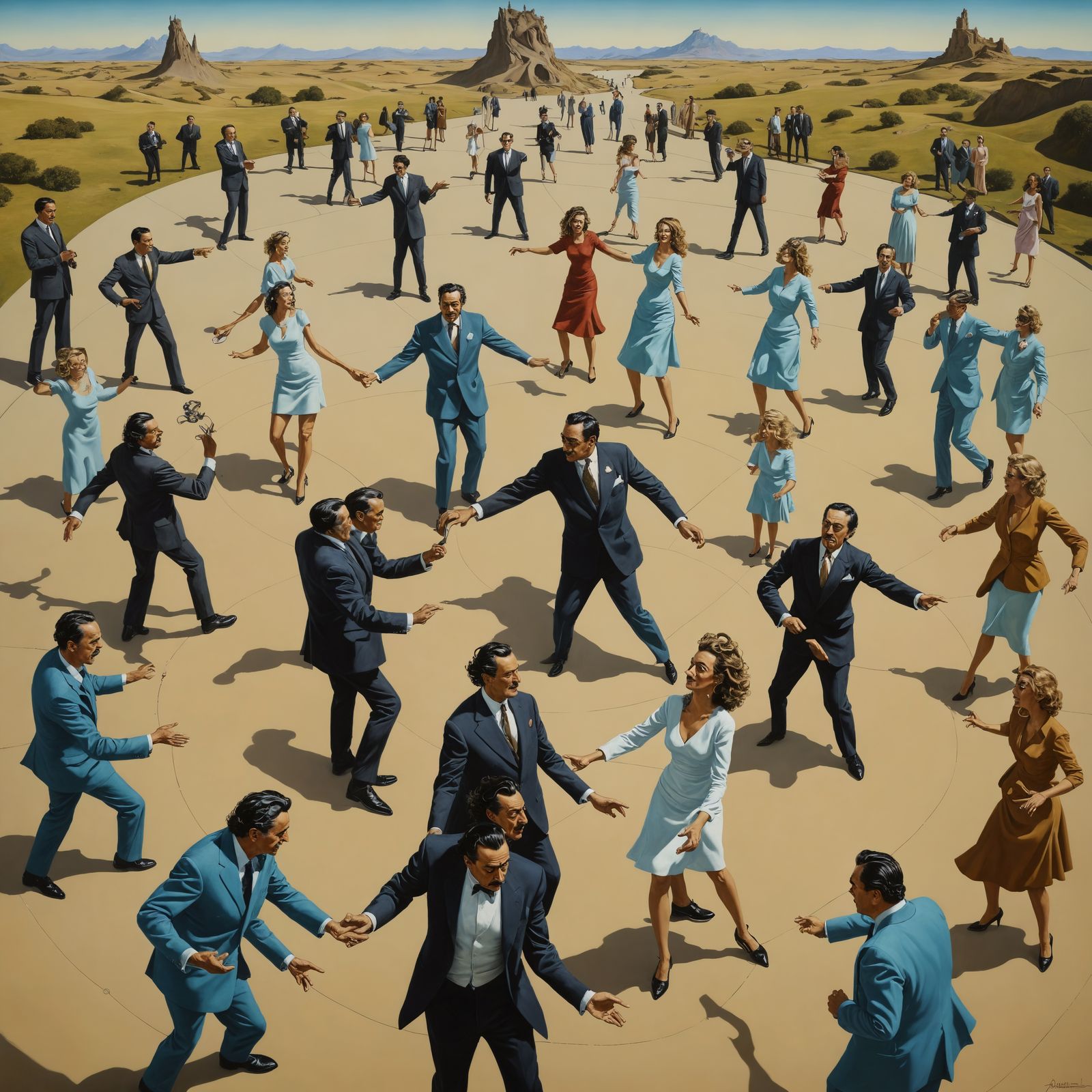 Surreal Roundabout Dance in Dali Style