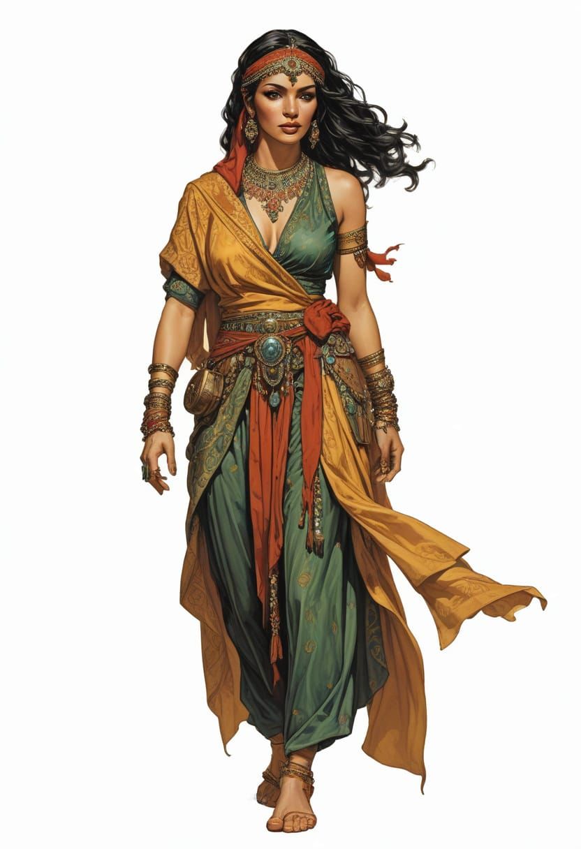 Moroccan Princess in Opulent Attire, 16th Century