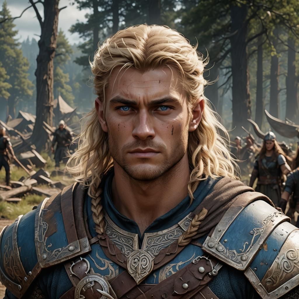 Viking-Like Max Evans: Detailed Fantasy Art