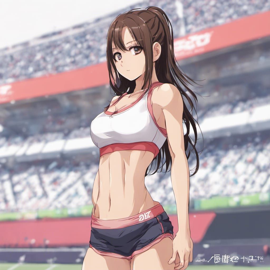 Anime Girl in Underwear Key Visual Manga Style