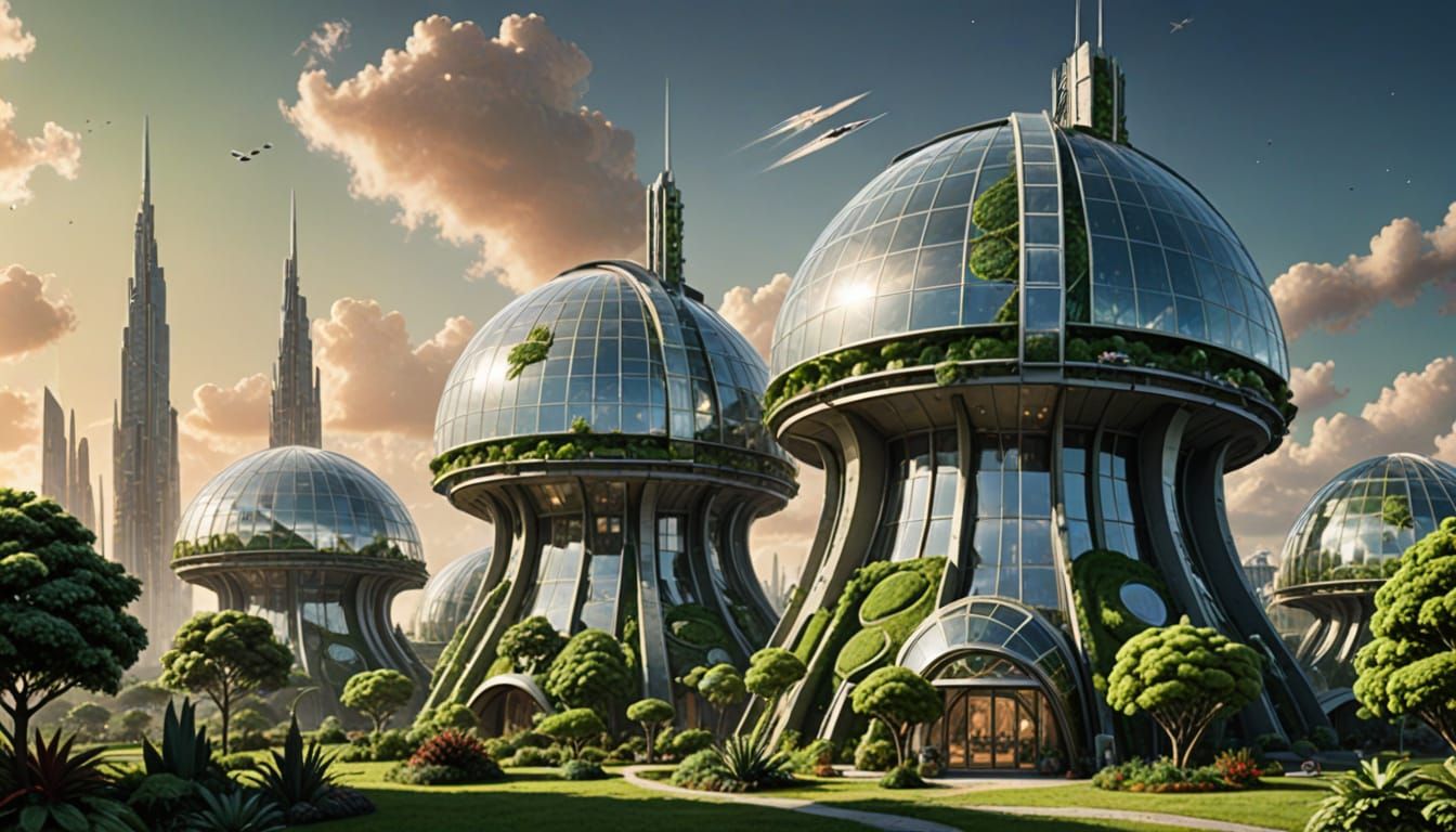 Surreal Futuristic Metropolis on the Planet Vulcan