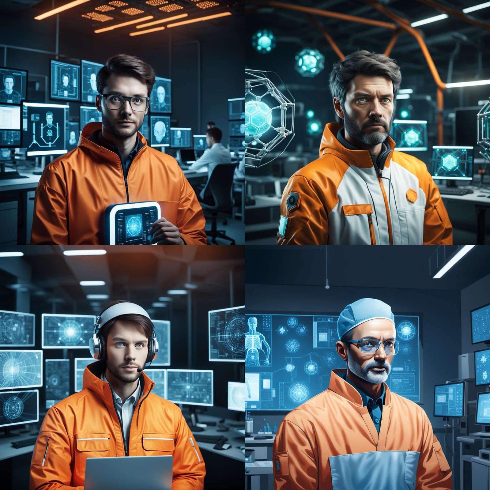 High-Tech Professional Environment Adapts to Individual