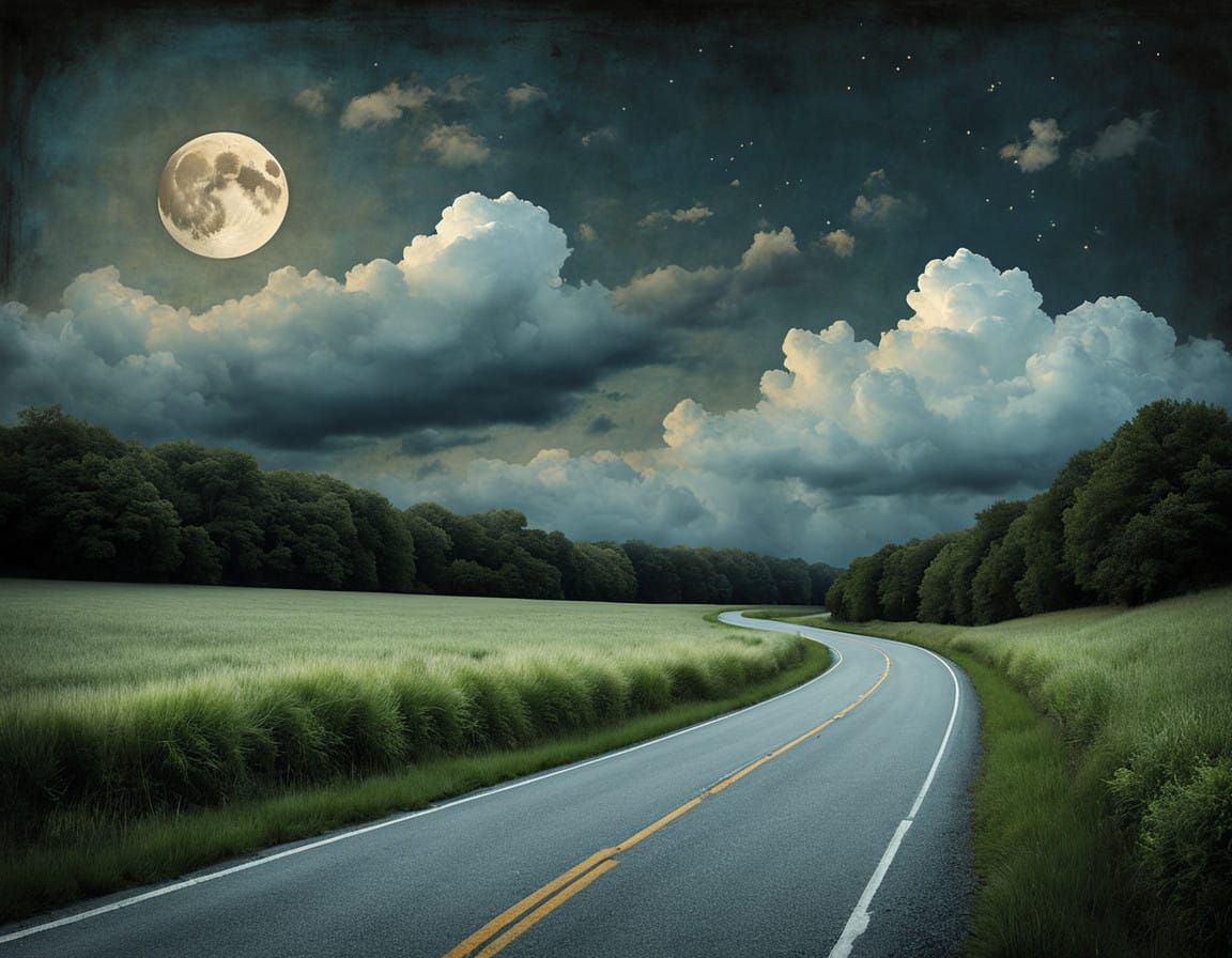 A Dreamy Evening Serenade with Celestial Clouds and a Vanish...