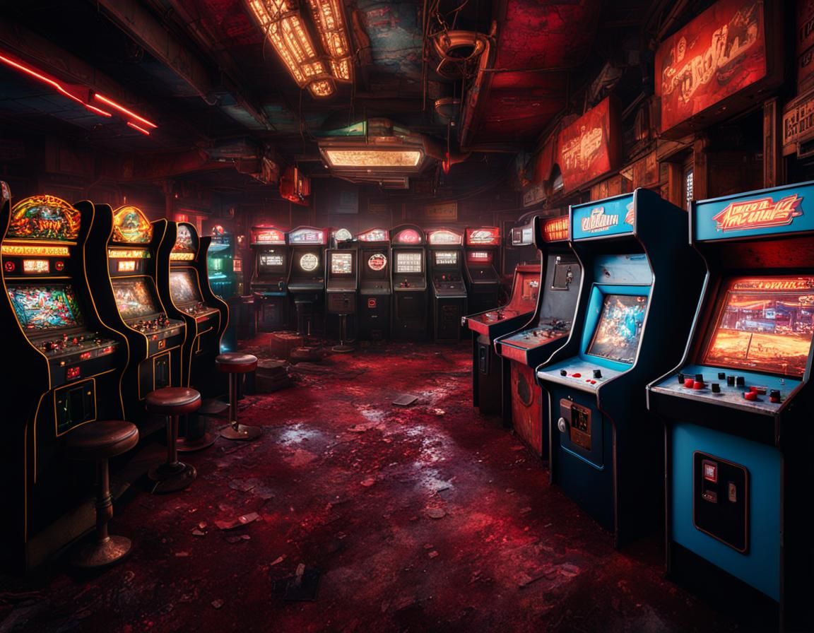 Abandoned Arcade: A Cinematic Digital Painting