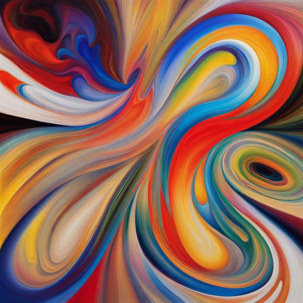 Abstract Swirl of Color and Life in Abstract Art