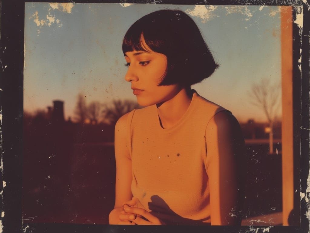 Woman by Window in Vibrant Autochrome Style