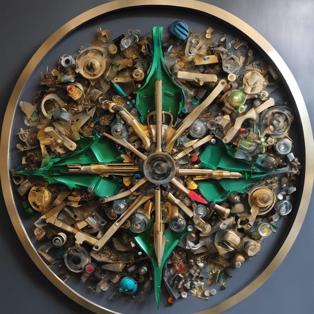 Recycled Materials Art: Detailed Polychromatic Graffiti