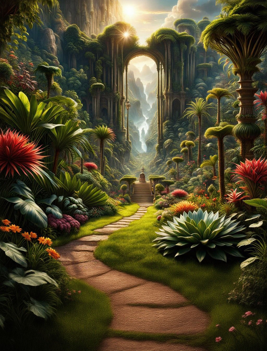 Epic Garden of Eden: Maximalist Digital Painting
