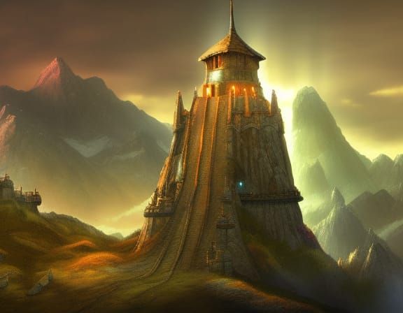 Dwarven Watchtower: Fantasy Matte Painting