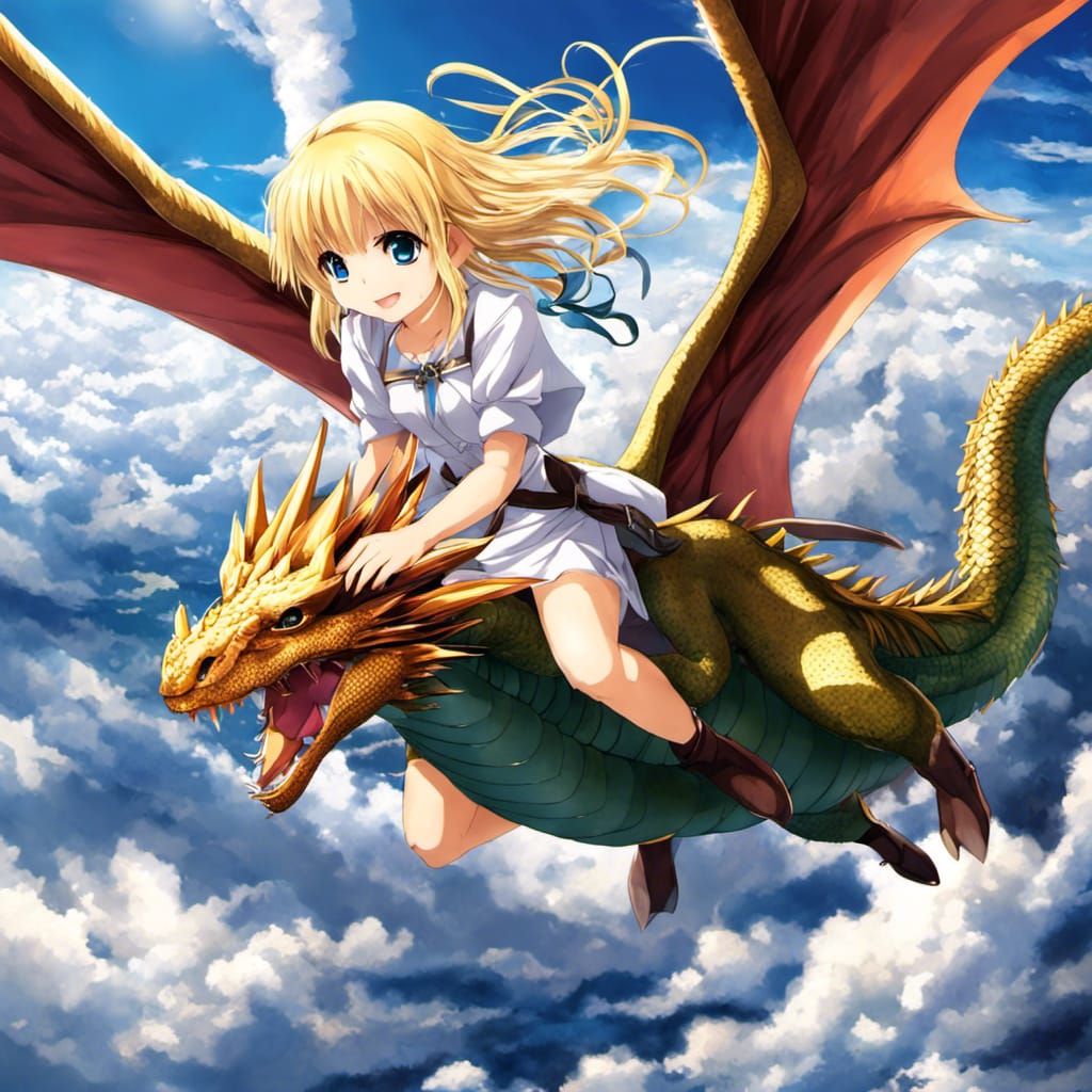 Anime Angel and Dragon Flight