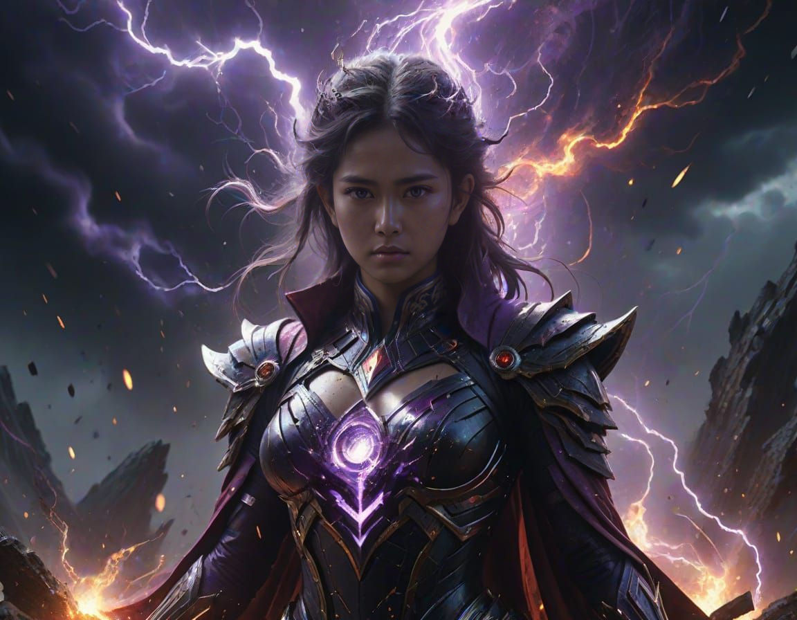 Cosmic Hero Unleashes Destructive Energy