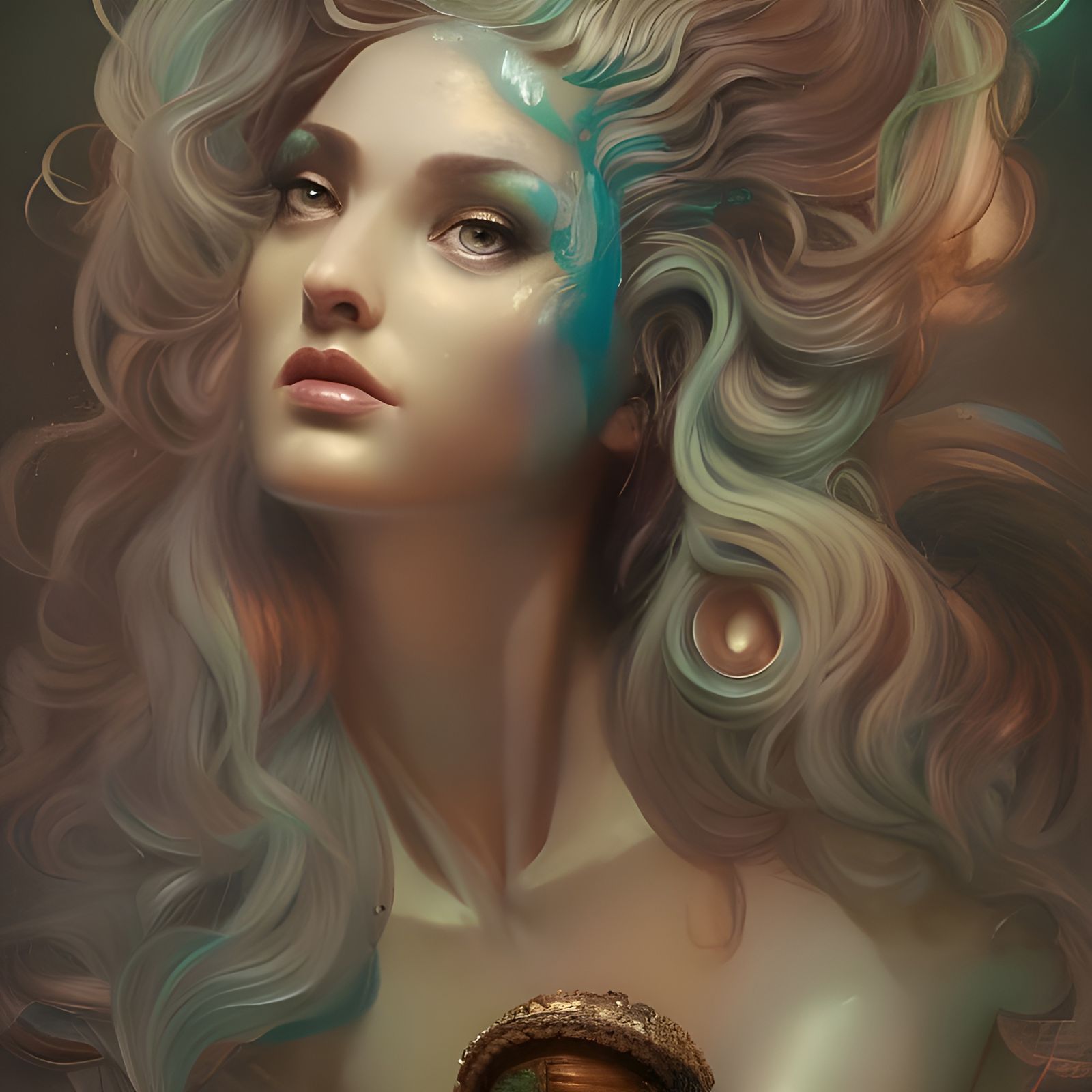 Aphrodite: Hyperdetailed Pinup Painting in Greek Light