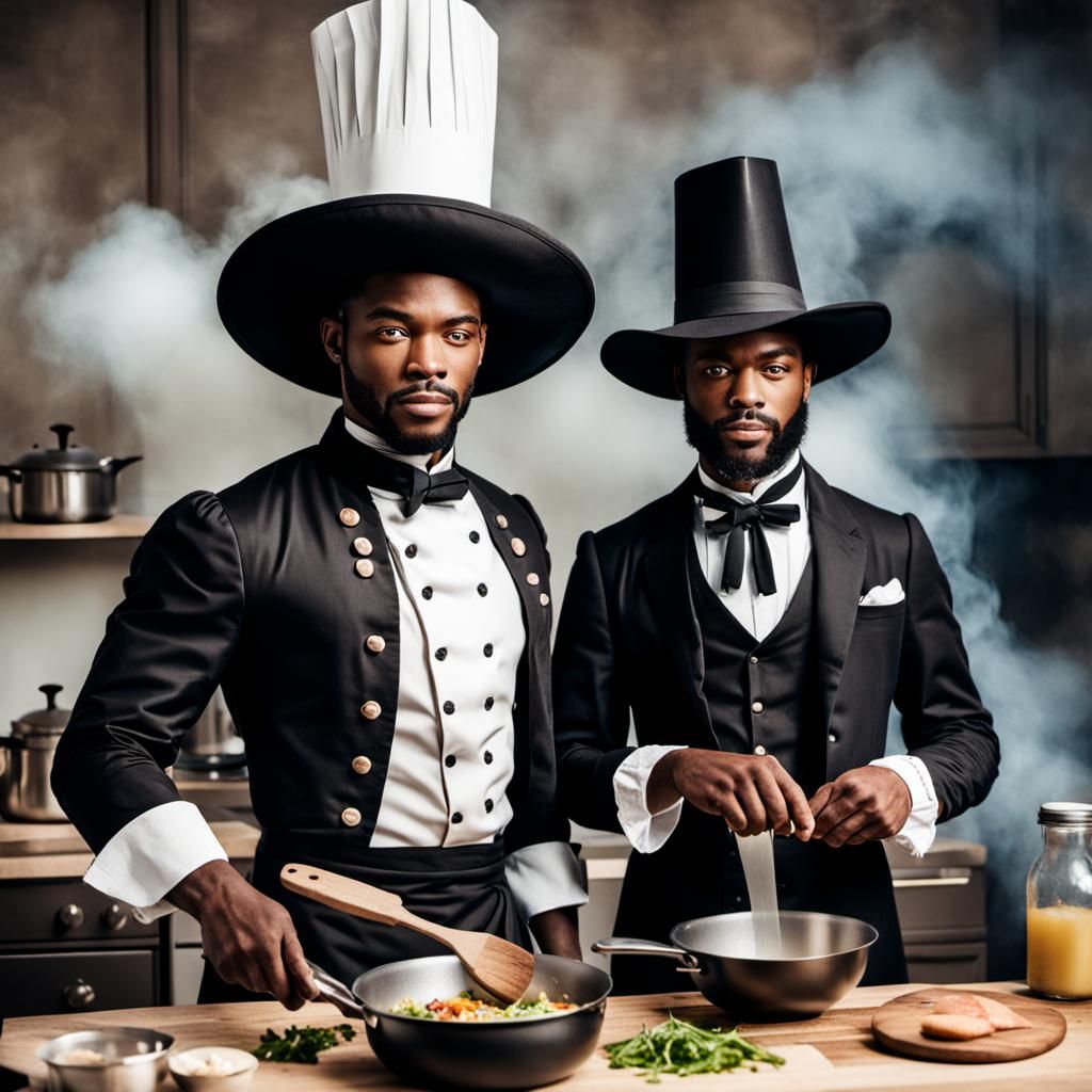 Handsome Men Cooking Together