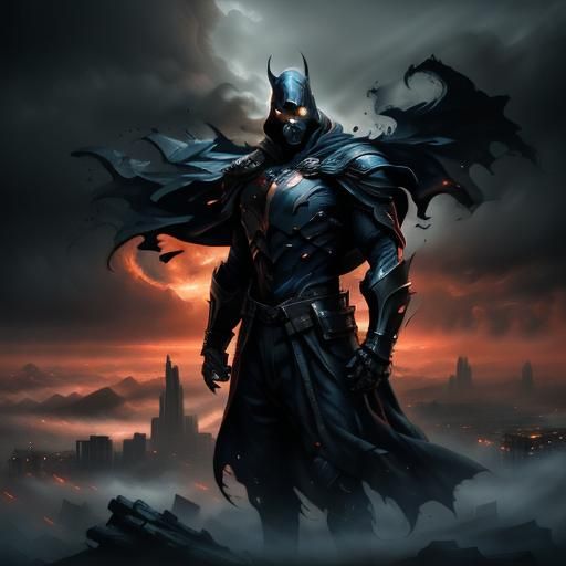 Hero's Triumph in a Smoke-Filled Battlefield