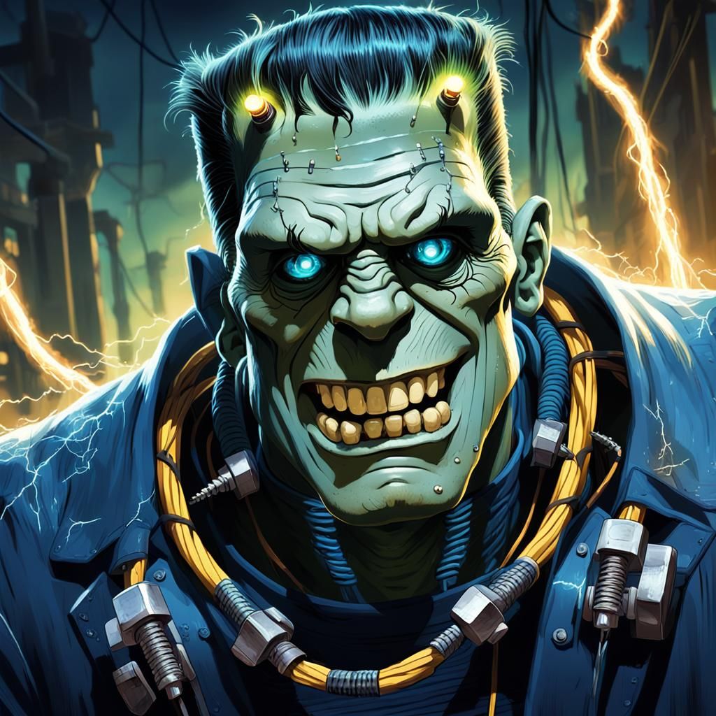 Frankenstein's Monster: Gothic Fantasy Concept Art