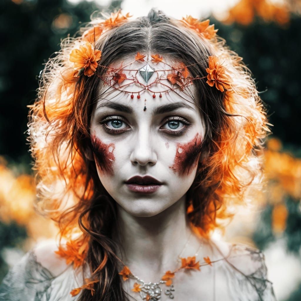 Ominous Cultist in Darkly Romantic Realism