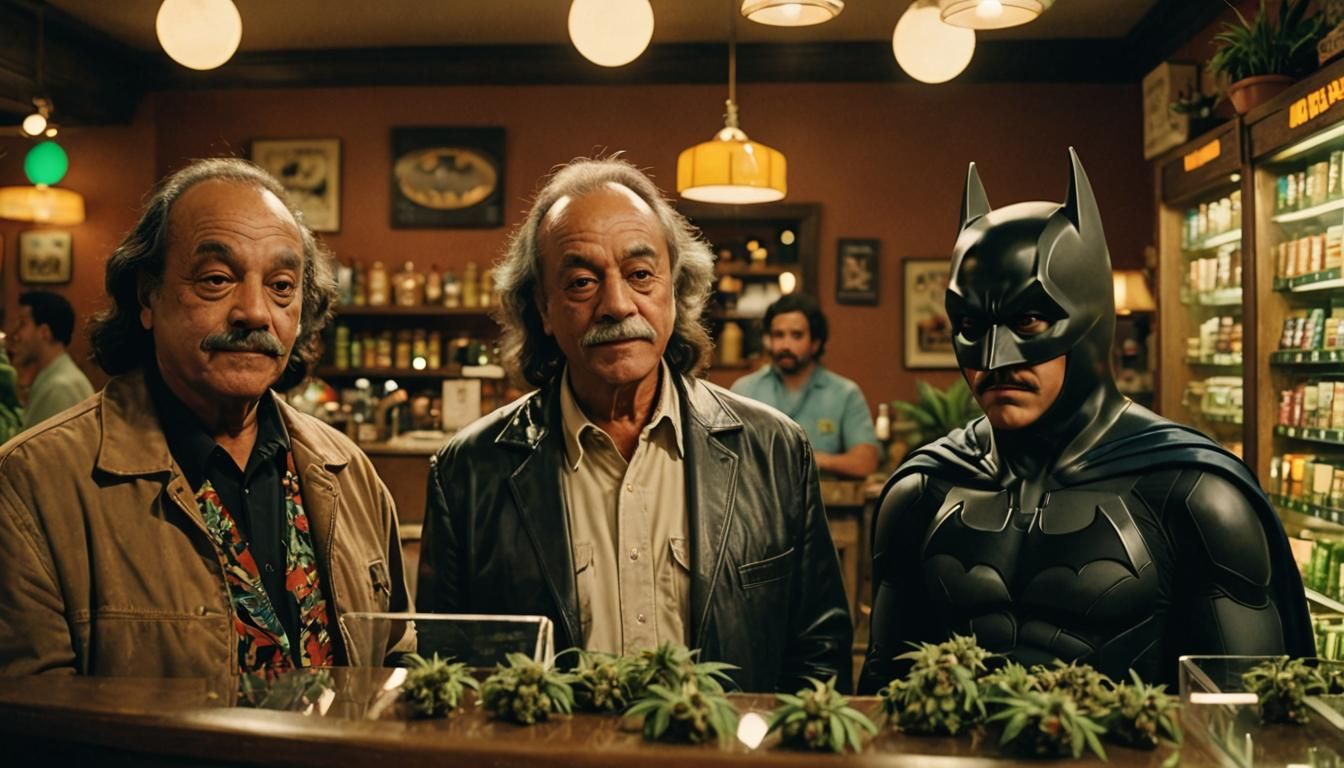 Cheech Marin and Tommy Chong as Batman and Robin without the...