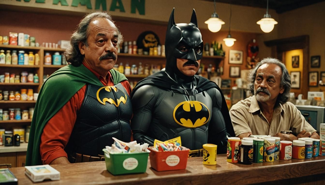 Cheech Marin and Tommy Chong as Batman and Robin without the...