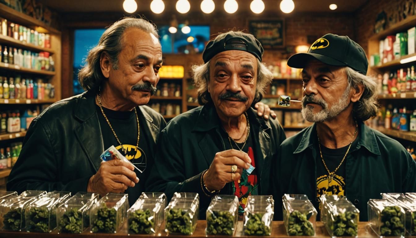 Cheech Marin and Tommy Chong as Batman and Robin without the...