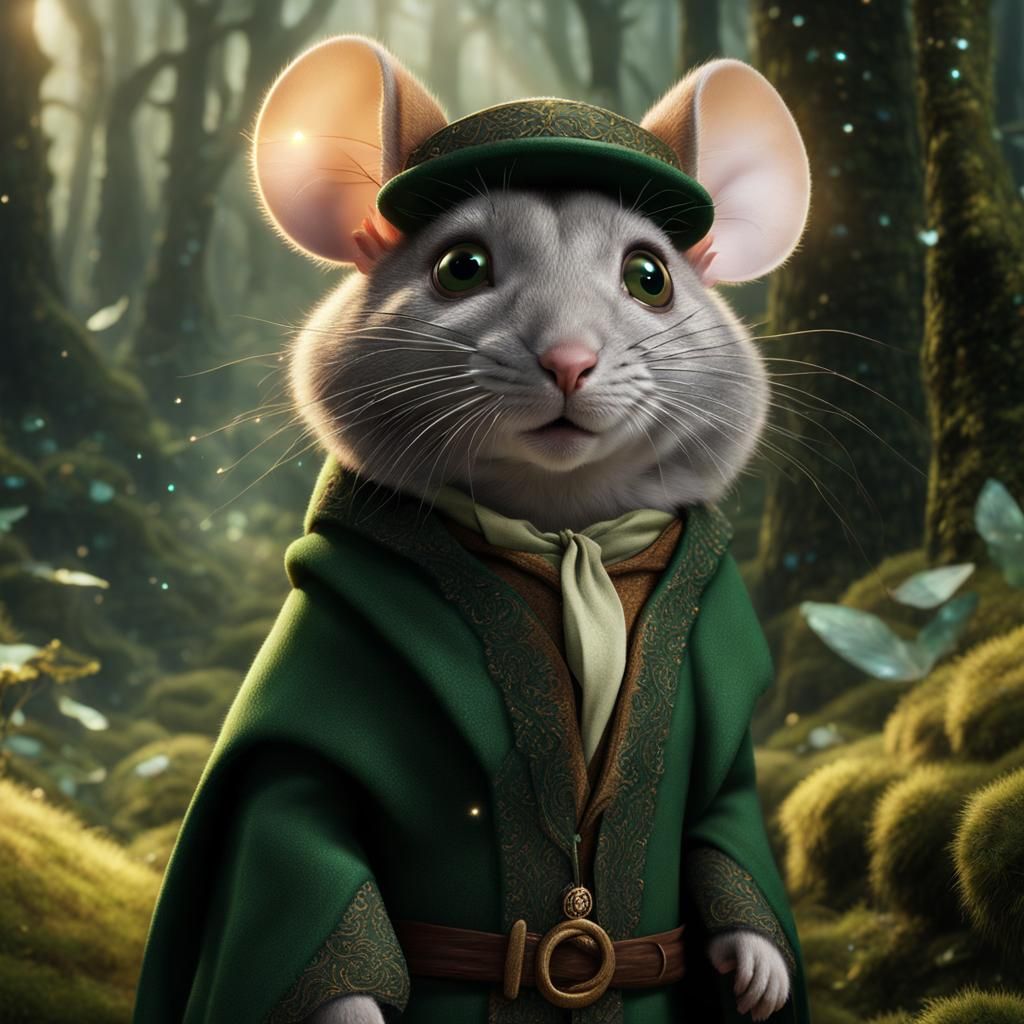 Hobbit mouse in the forest