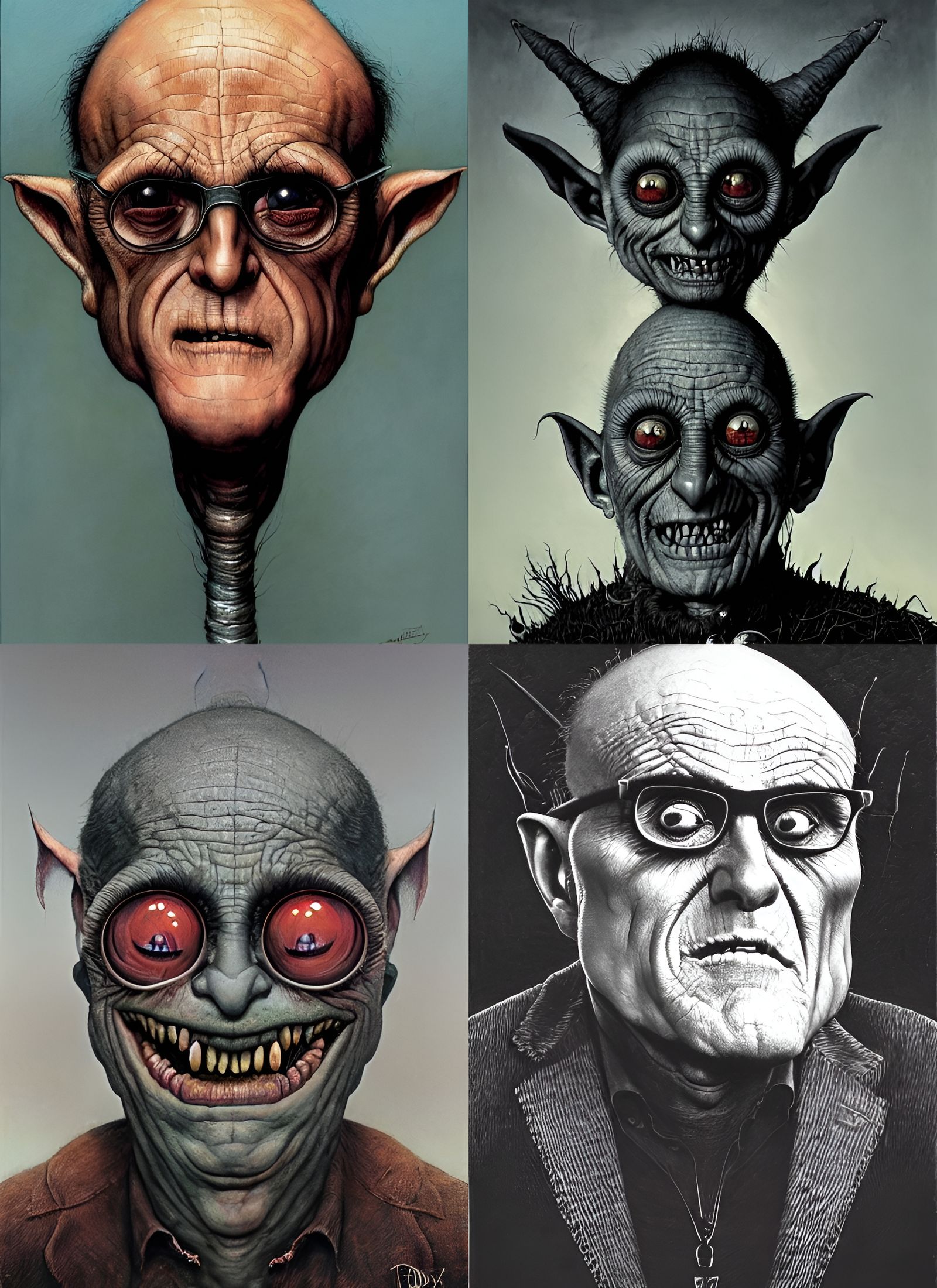 Rudy Giuliani as Bug-Eyed Goblin Portrait