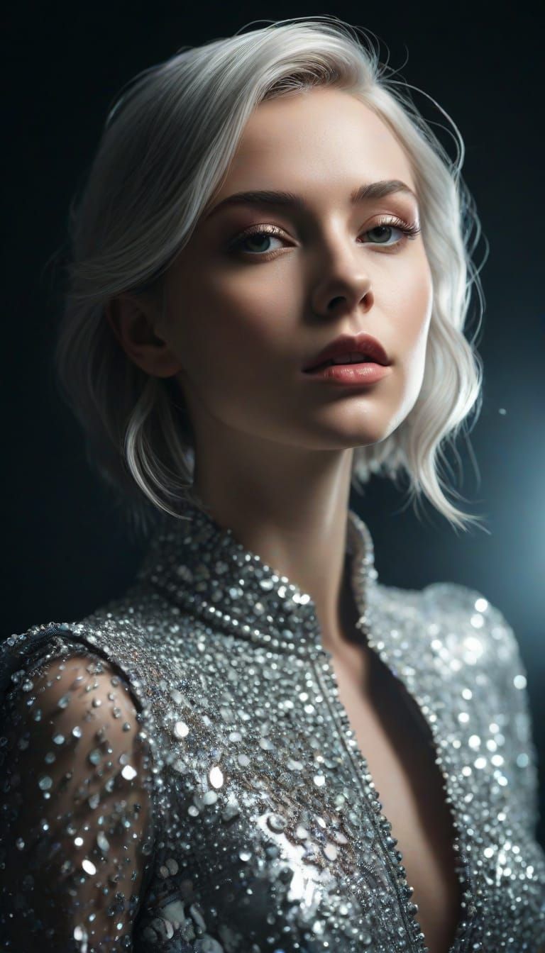 Ethereal Sci-Fi Film Still with Golden Haze