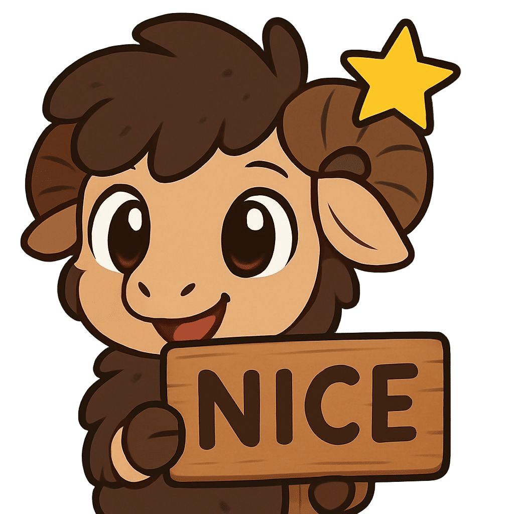 Person Holds "Nice" Sign with Star Above Head