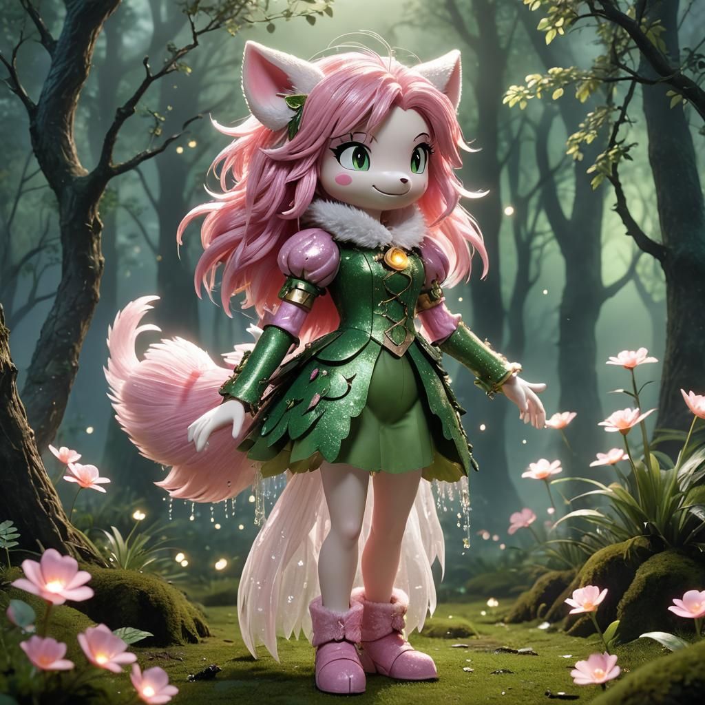 Amy Rose in Mystical Moonlight Glade
