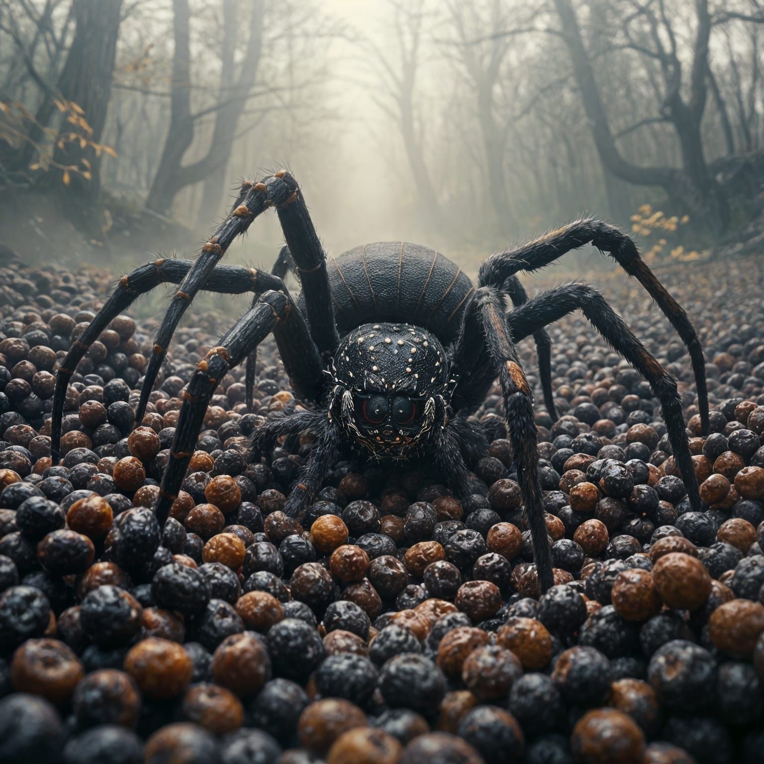 Giant Spider Raisins: AI Generated Image