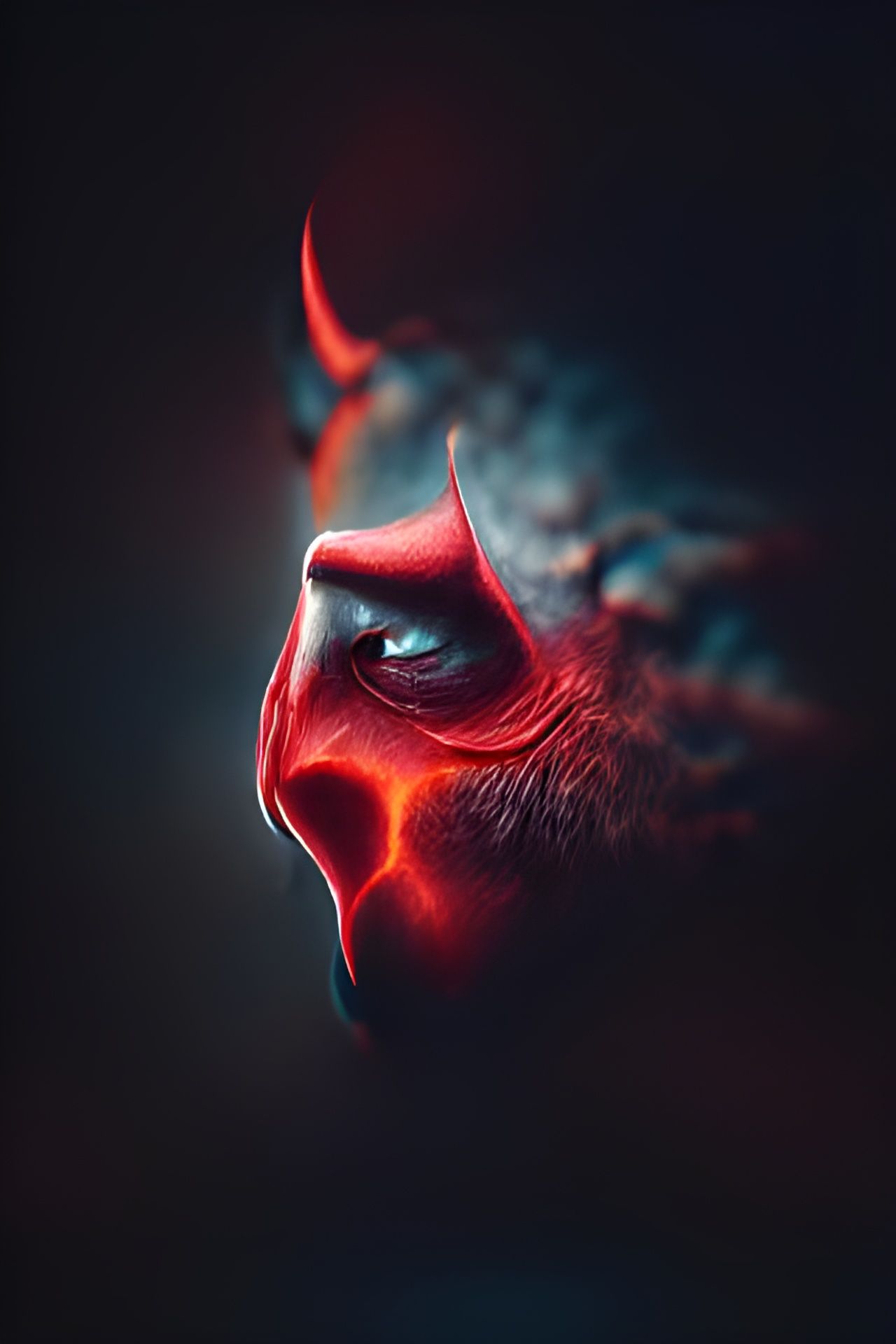High Resolution Digital Rendering of Devil's Face
