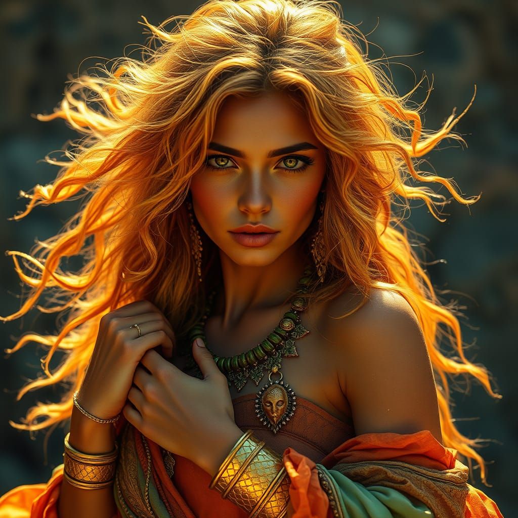 Ethereal Bardess in Radiant Humanoid Form