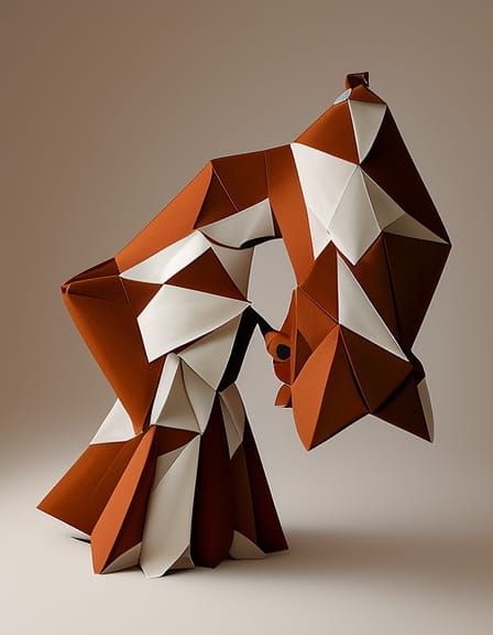 Origami Hugs: Fairytale Embrace in Rich Color