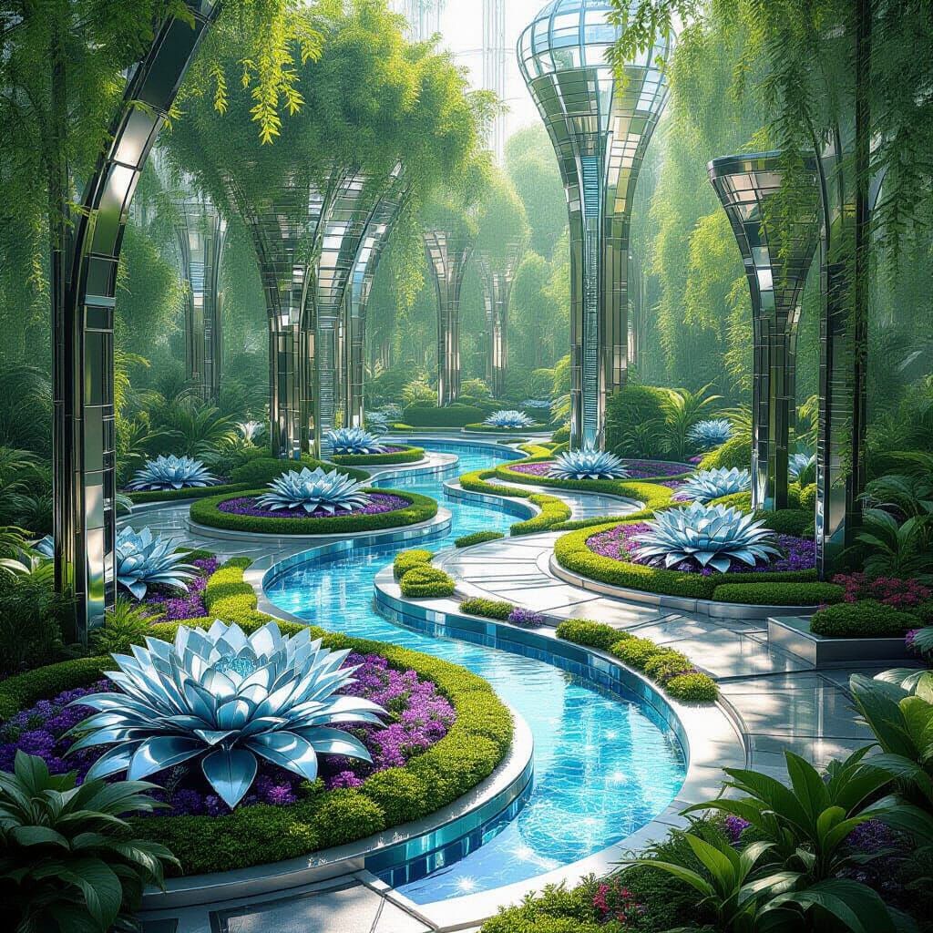 Cybertronian Garden in Art Nouveau Style
