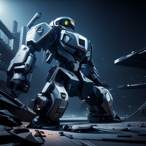 Futuristic Sci-Fi Mech Details in 8K Resolution