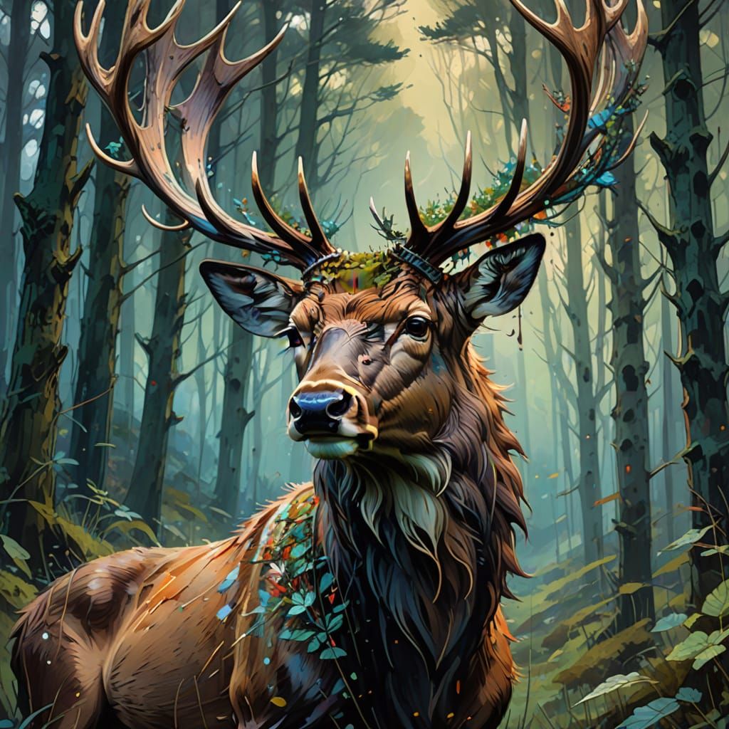 Mysterious Stag swirling forest !! :: breathtaking Stag cove...